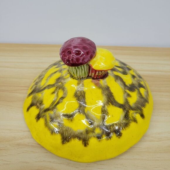 Vintage California Originals MCM Mushroom Replacement Cookie Jar Lid 7.75" - Picture 14 of 16